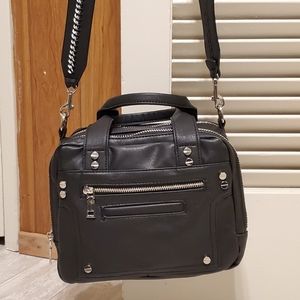 Faux leather crossbody with guitar strap